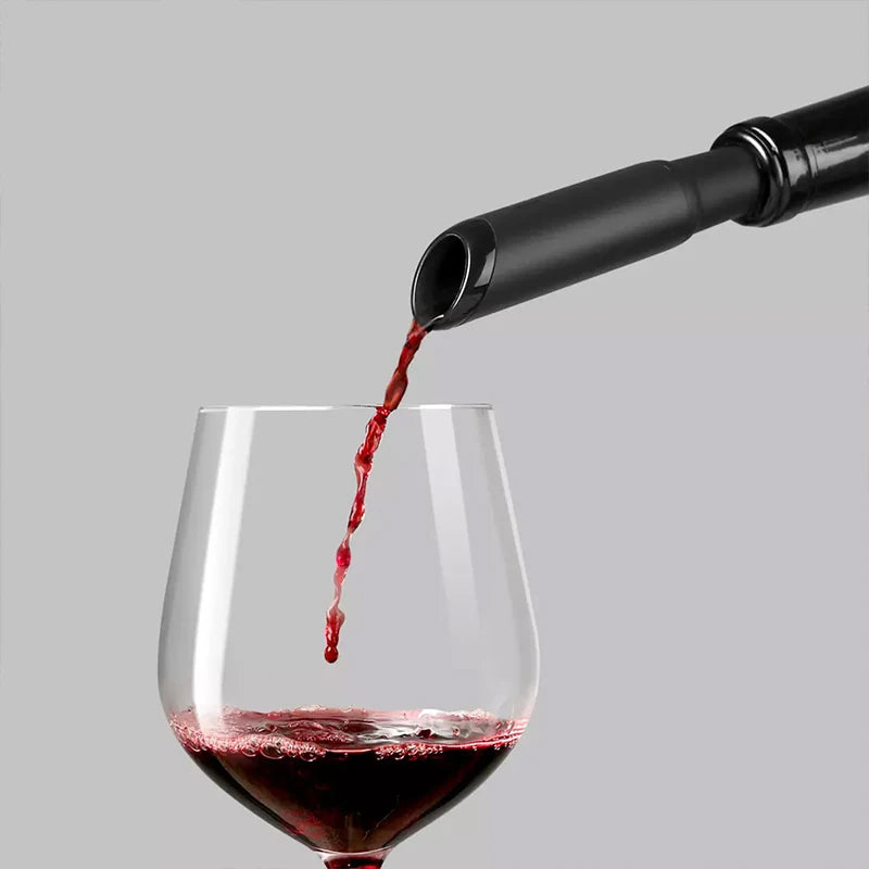 Huohou Automatic Red Wine Bottle Opener Gift Package Cap Stopper Fast Decanter Electric Corkscrew Foil Cutter Cork Out Tool