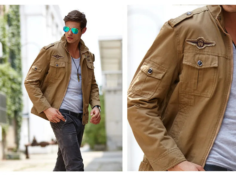 6XL Men Jacket Jeans Military Army soldier Outerwear Cotton Male Brand Clothing 2024 Spring Autumn Mens Bomber jackets