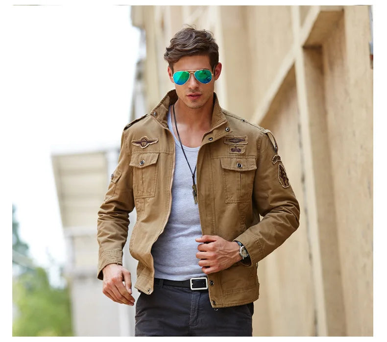 6XL Men Jacket Jeans Military Army soldier Outerwear Cotton Male Brand Clothing 2024 Spring Autumn Mens Bomber jackets