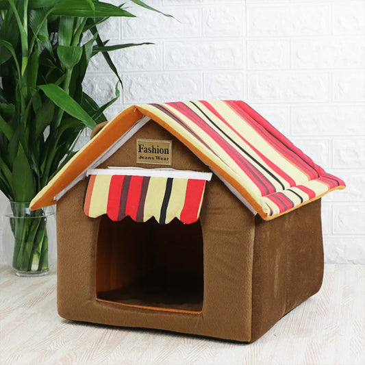 Dog House Cat Bed Pet Kennel Cute Puppy Mat Warm Dogs Bed Small Medium Large