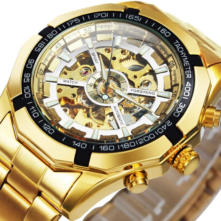 Winner Watch Men Skeleton Automatic Mechanical Watch Gold Skeleton Vintage Man Watch Mens Watches Top Brand Luxury часы мужские