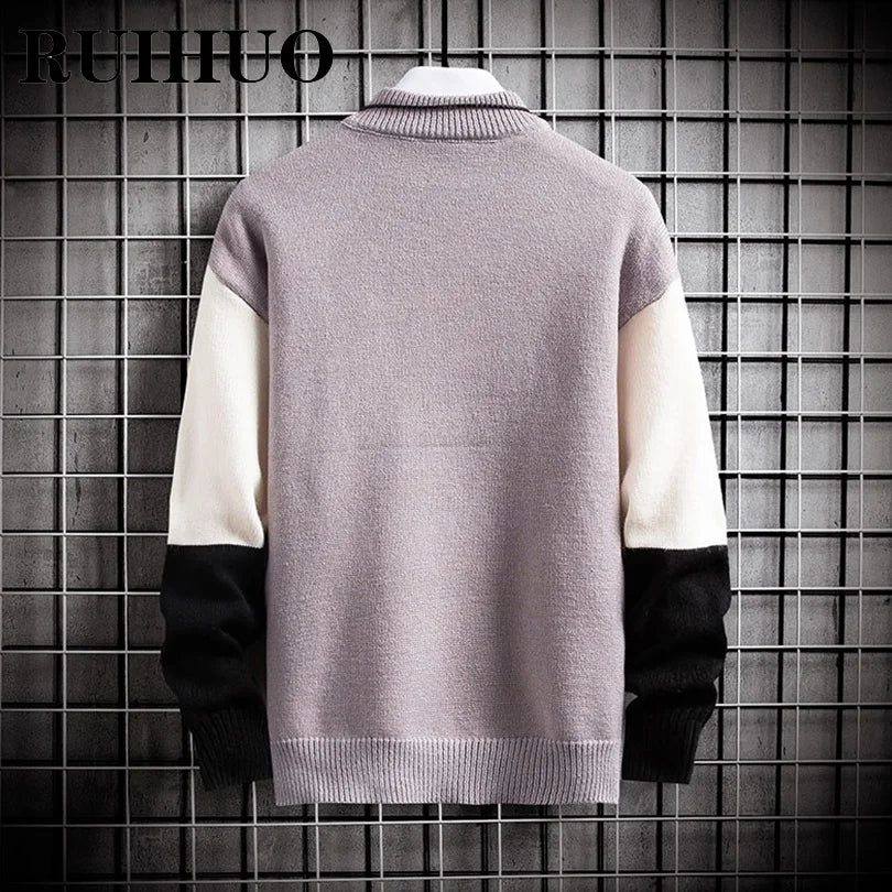 Korean Sweater Men Clothing Korean Fashion Men Sweater Pullover Vintage Clothes Hip Hop Knitwear 2XL 2024 New Arrivals