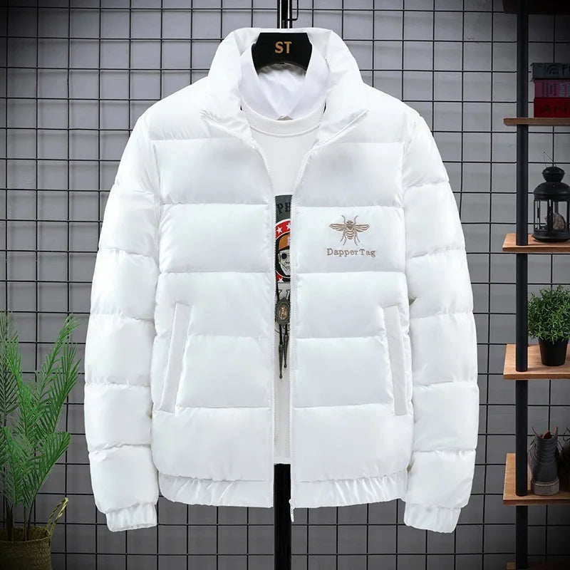 New Men's Cotton-padded Jacket Plus Velvet Baseball Collar Cotton-padded Jacket Men's Parka Oversized Men Winter Jacket