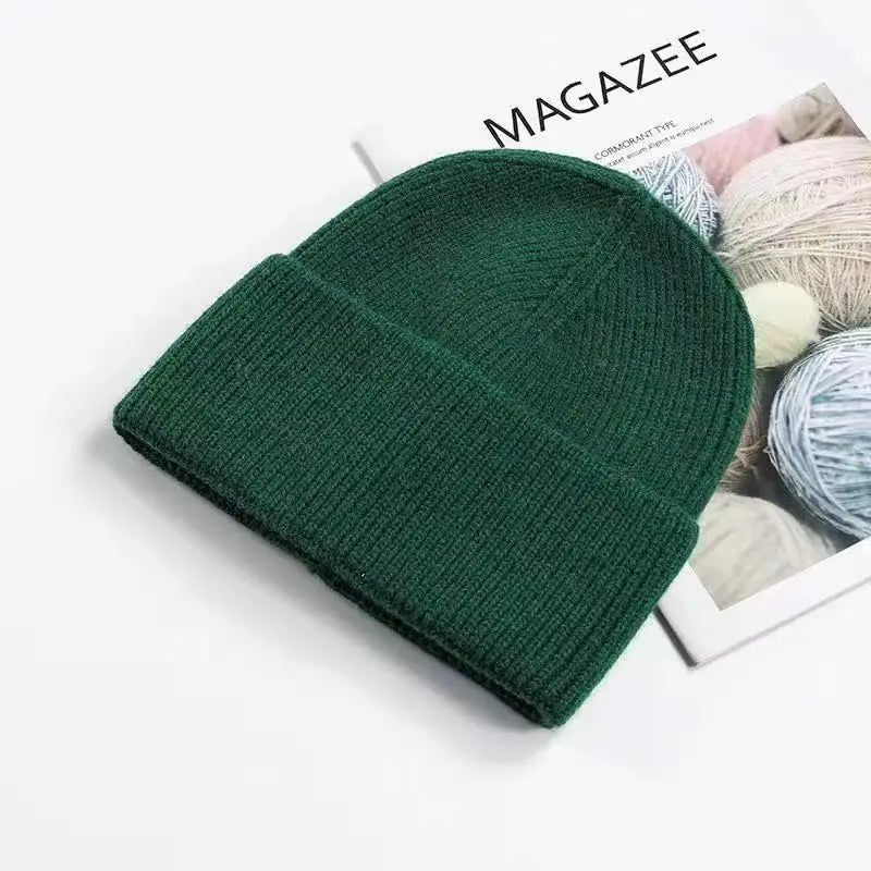 VISROVER 12 Farben einfarbig Acryl Beanies Wintermütze für Frau am besten abgestimmt Acryl Frau Herbst Warme Skullies Großhandel