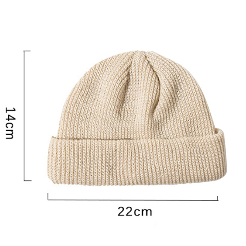 Ladies Casual Cap Winter Unisex Rib Knitted Beanies Hats For Woman Mens Kids Girls Boys Black Grey Red Solid Color