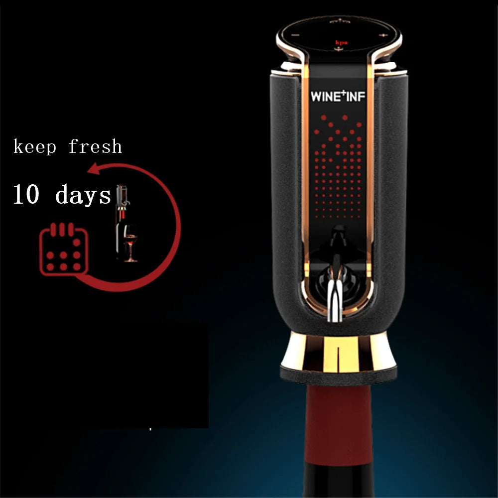 Electric Red Wine Decanter USB Charging Auto Quick Wine Aerator Vacuum Fresh-keeping 10 days Whiskey Dispenser Cider Wine Pourer