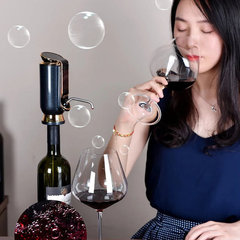 electric wine aerator and Vacuum Saver 10 Days Preservation Wine pourer tap electronic wine decanter dispenser Bar accessories