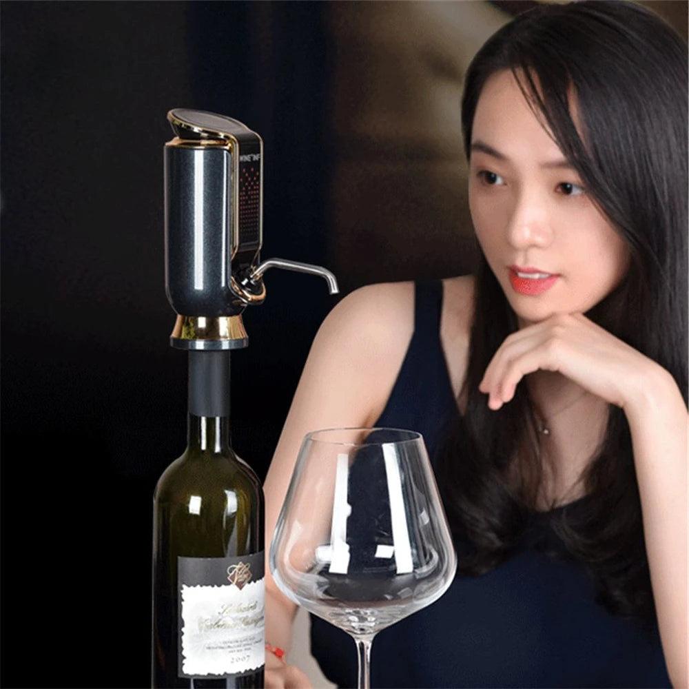 Electric Red Wine Decanter USB Charging Auto Quick Wine Aerator Vacuum Fresh-keeping 10 days Whiskey Dispenser Cider Wine Pourer