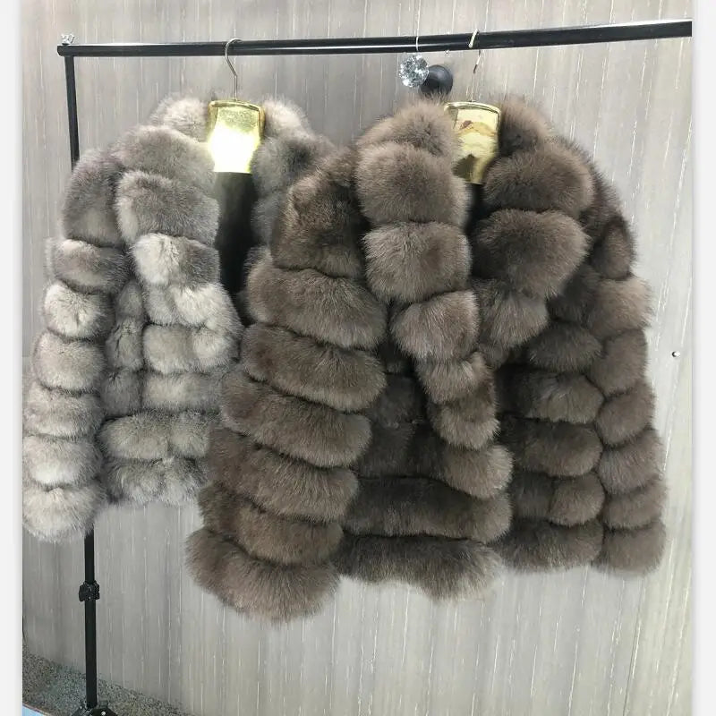 Real Fox fur coat women Vest Detachable Transform removable Fashion Luxury Thick Warm Coat Jacket Solid Fur