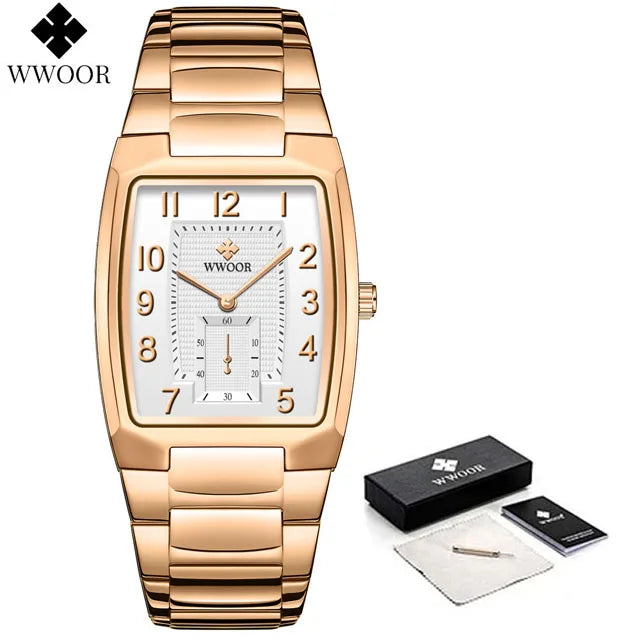 Fashion Women Wrist Watches WWOOR New Top Brand Luxury Creative Steel Ladies Bracelet Watch Dress Female Quartz Waterproof Clock