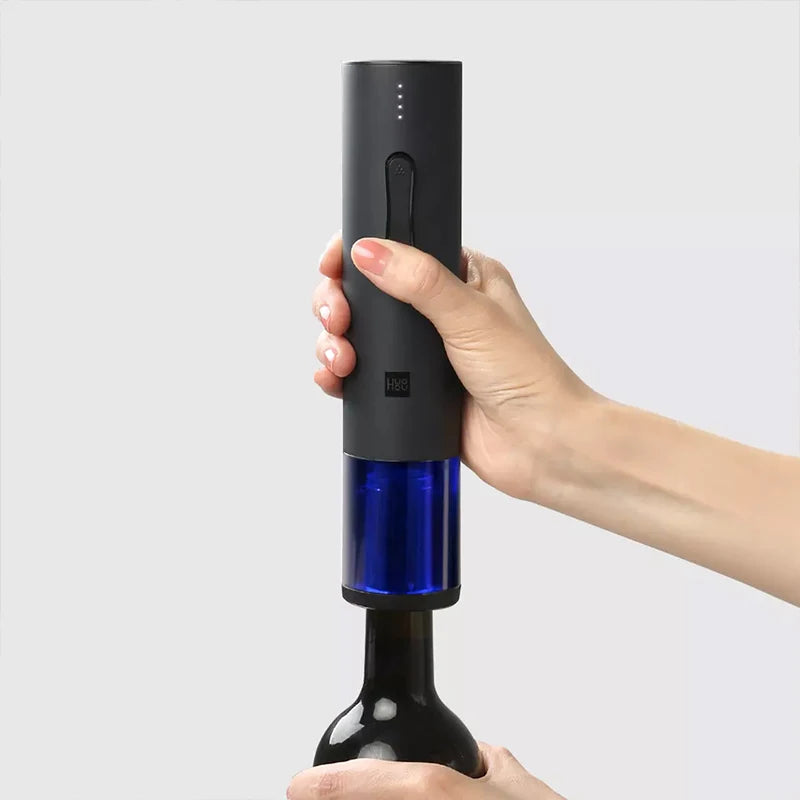 Huohou Automatic Red Wine Bottle Opener Gift Package Cap Stopper Fast Decanter Electric Corkscrew Foil Cutter Cork Out Tool