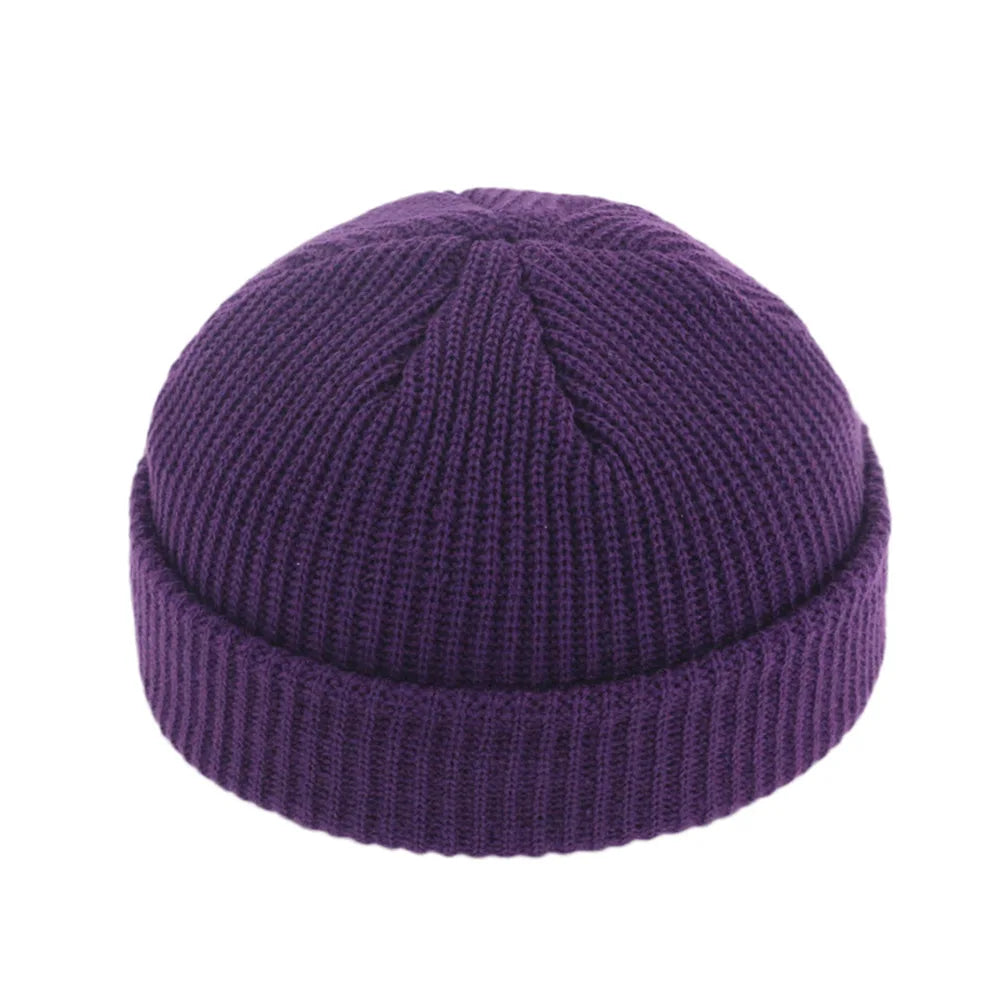 "Trendy Pumpkin Beanie - Warm Knitting Skull Cap for Men & Women - Unisex Hip-Hop Style Winter Hat"