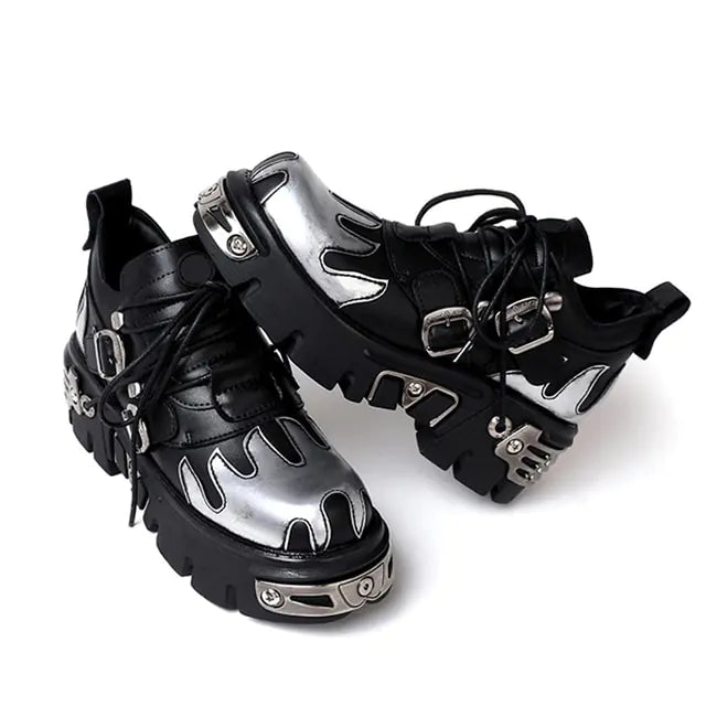 U-DOUBLE Marke Punk Stil Frauen Schuhe