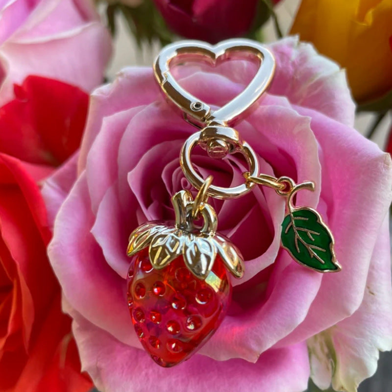 Cute Sweetheart Strawberry Keychain Creative Bag Pendant