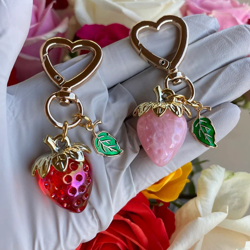 Cute Sweetheart Strawberry Keychain Creative Bag Pendant