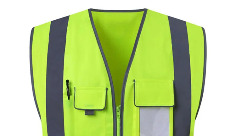 Size S-4XL High Visibility Road Working Reflective Vest Outdoor Motorcycle Cycling Safety Waistcoat Clothing Reflective Jacket