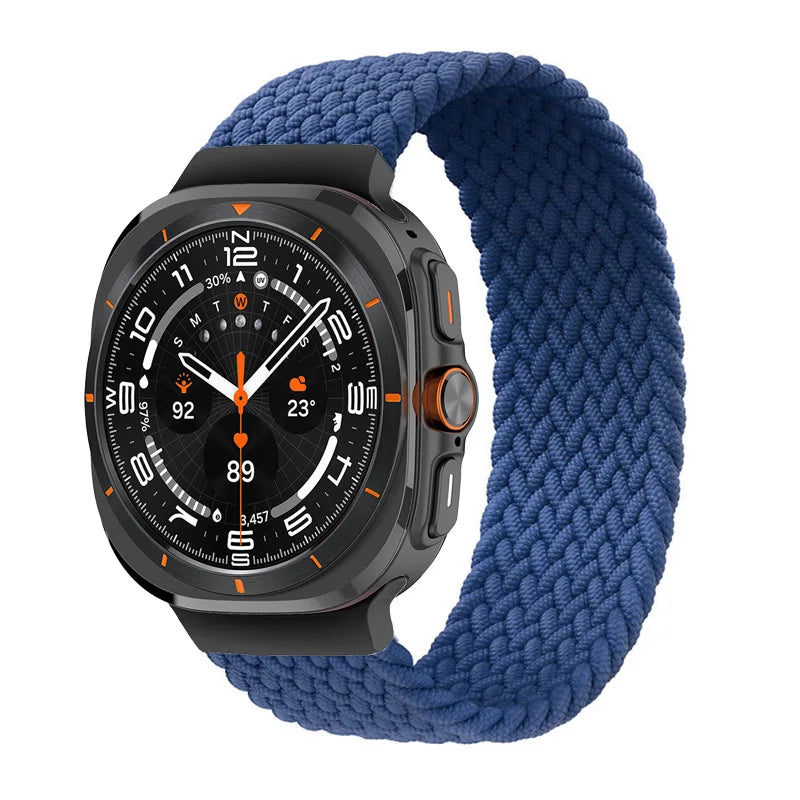 for Samsung Galaxy watch Ultra Strap 47mm Accessories Sport Nylon loop Braided belt correa bracelet Galaxy watch 7 Ultra band