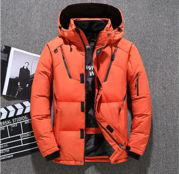 Jacket Coat Male Casual High Quality Overcoat Thermal Winter Mens White Duck Down Jacket Warm Hooded Thick Slim Fit Puffer 11xl