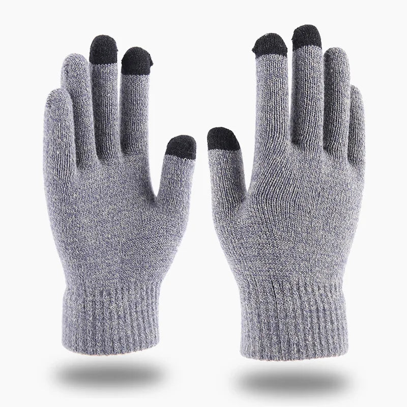 New Winter Men Knitted Gloves Touchscreen High Quality Male Mitten Thicken Warm Wool Cashmere Solid Women Business Gloves Autumn