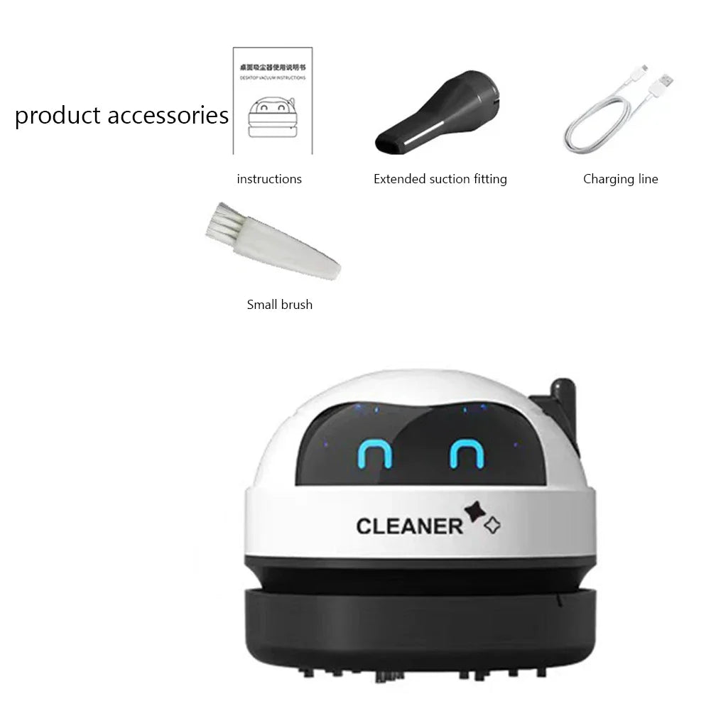 Mini Vacuum Cleaner Portable Desk Table Dust Removal Cleaning Brush USB Rechargeable Wireless Car Vacuum Cleaner for Home Office