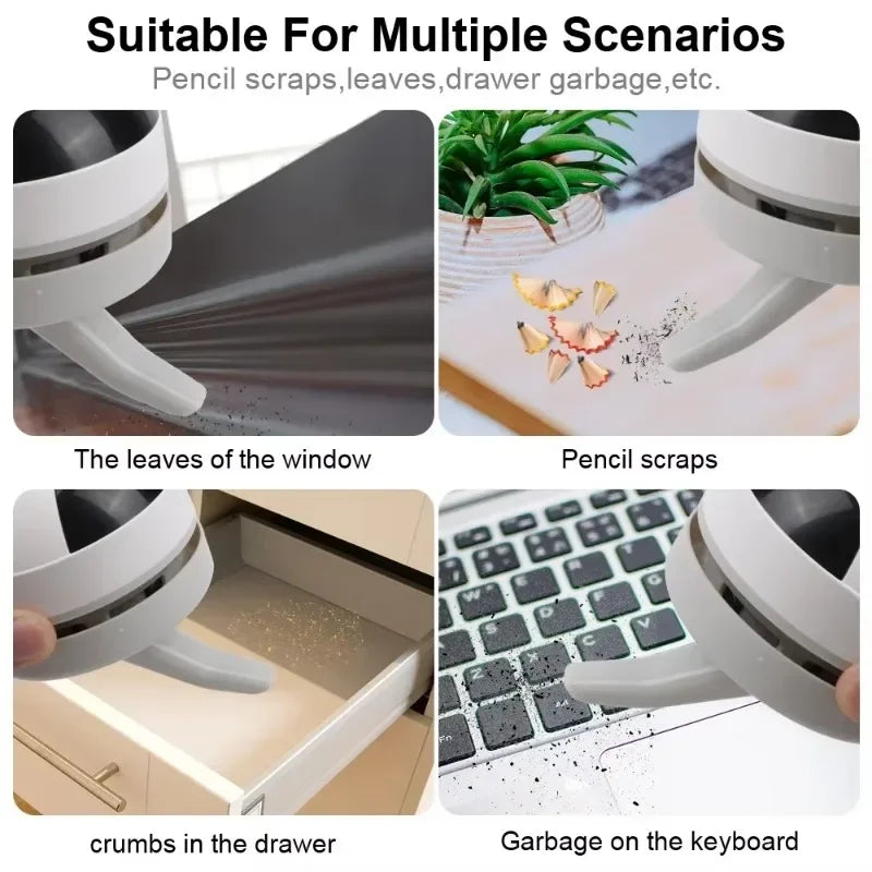 Mini Vacuum Cleaner Portable Desk Table Dust Vacuum USB Handheld Table Sweeper Hair Pencil Crumbs Cleaning Tool Vacuum Cleaner