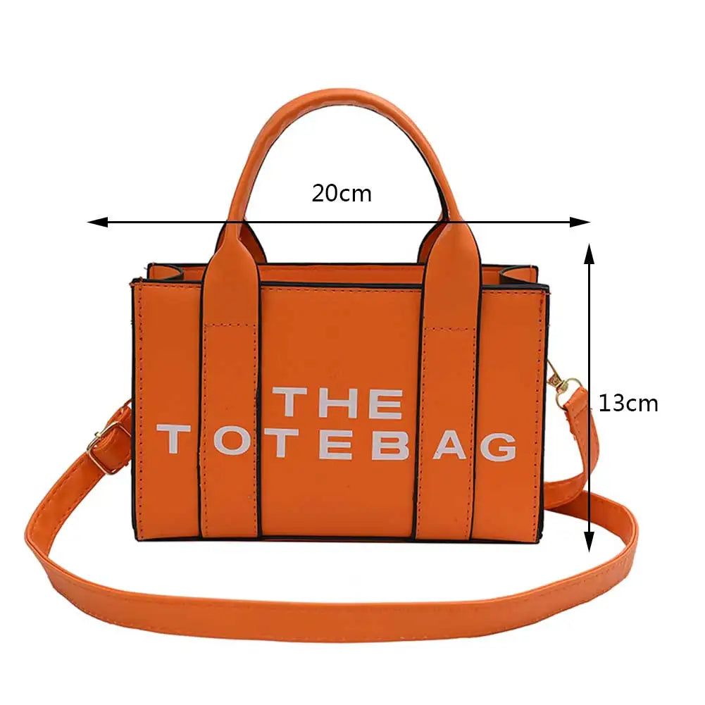 The Tote Bag For Women Trendy PU Leather Handbag Luxury Top Handle Satchel Purse Casual Crossbody Bag Casual Simple Shoulder Bag