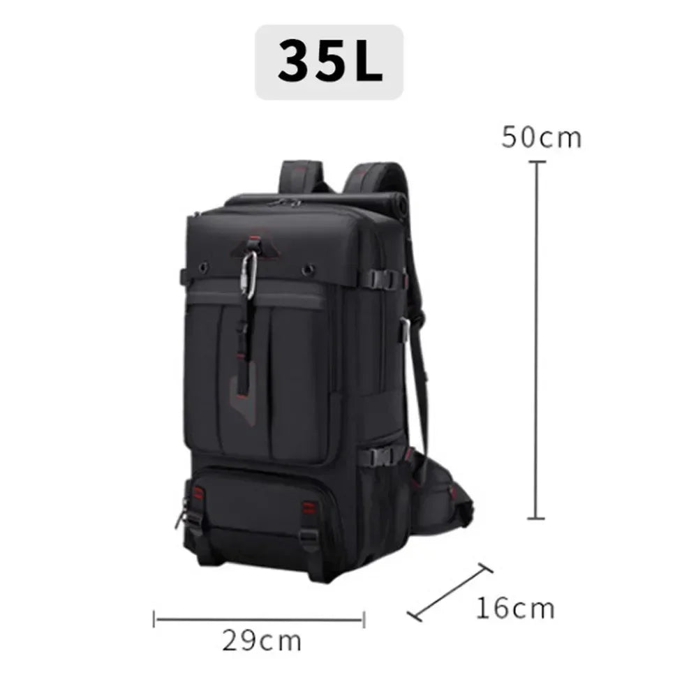 Men 35/50/60/80L Travel Backpack Laptop Business Dual Use Backpack Expandable USB Port Bag Large Capacity Waterproof Backpack