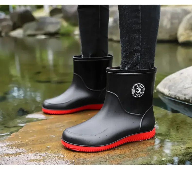 Waterproof Rubber Rain Fishing Shoes Men Rain Boots Washing Outdoor Non-slip Durable Rain Shoes for Men зимние сапоги мужские