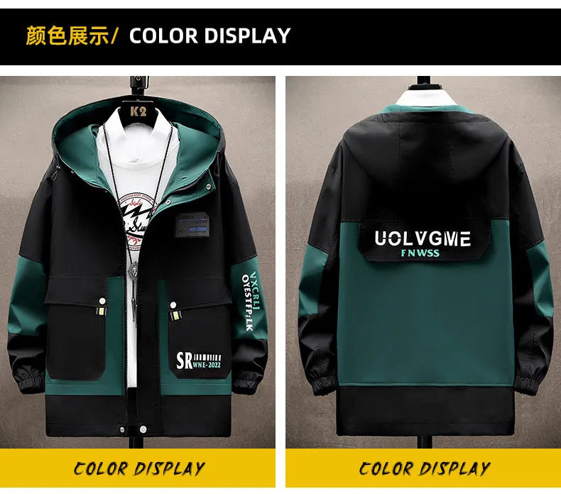 2024 Spring new arrival fashion coat male high quality casual jacket men,autumn men's casual hooded jackets,size M-4XL