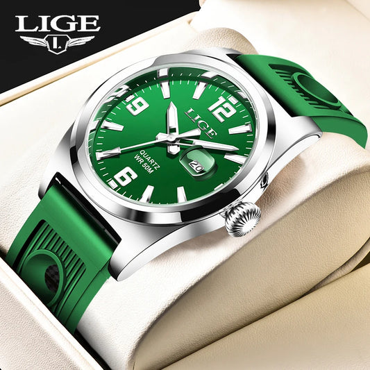 LIGE Top Luxury Mens Watch Fashion Sports Quartz Wristwatches Male Original Brand Waterproof Luminous Watches Men Reloj Hombre