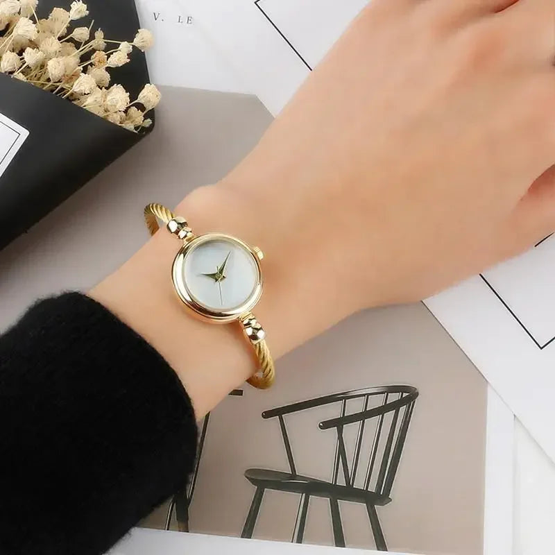 Automatic Watch Women Small Gold Bangle Bracelet Luxury Watches Stainless Steel Ladies Quartz Wrist Watch Brand Casual Women