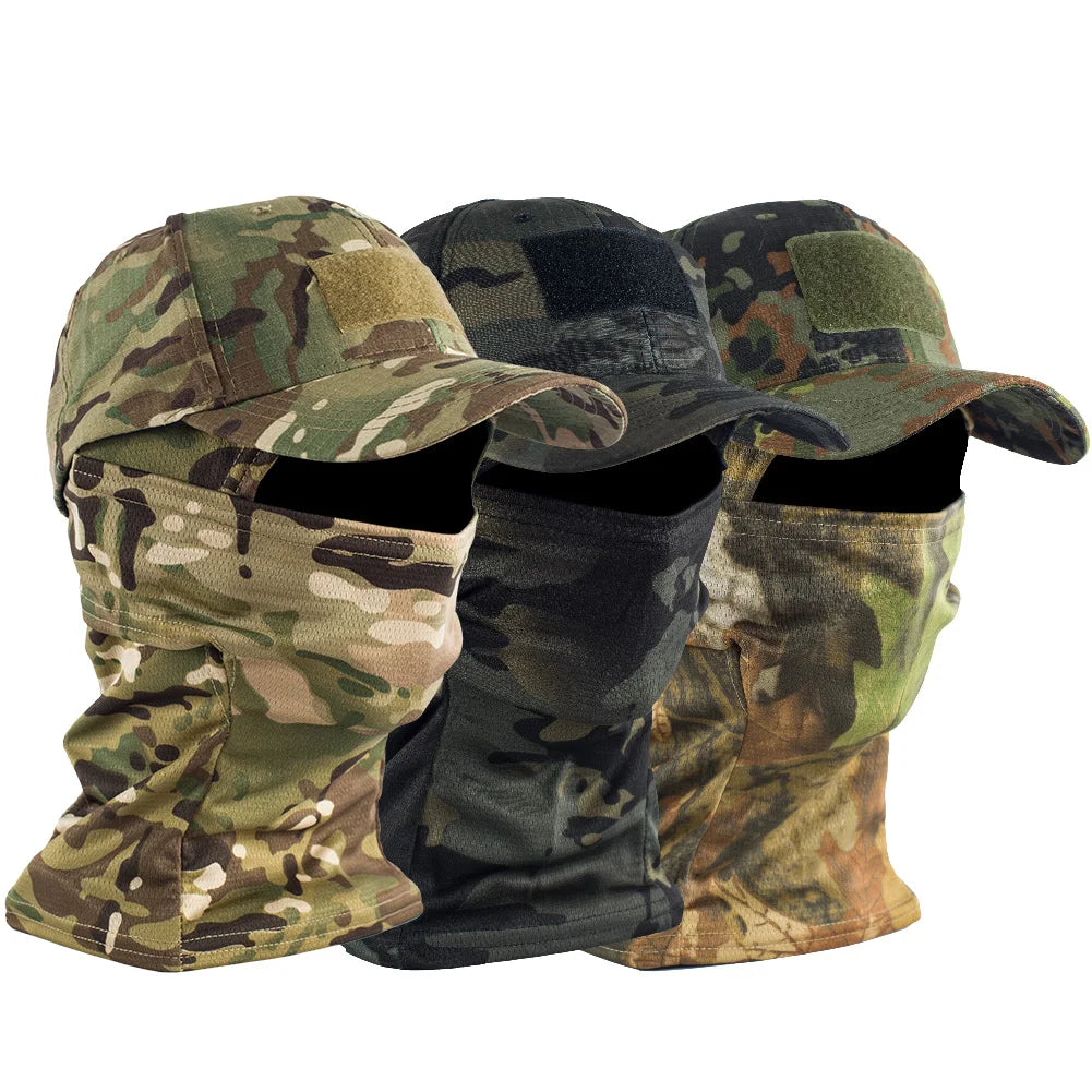 Taktische Camouflage Maske Hut Baseball Kappe Beanies Military Skullies Unisex Hip Hop Strickmütze Elastische Outdoor Kappe