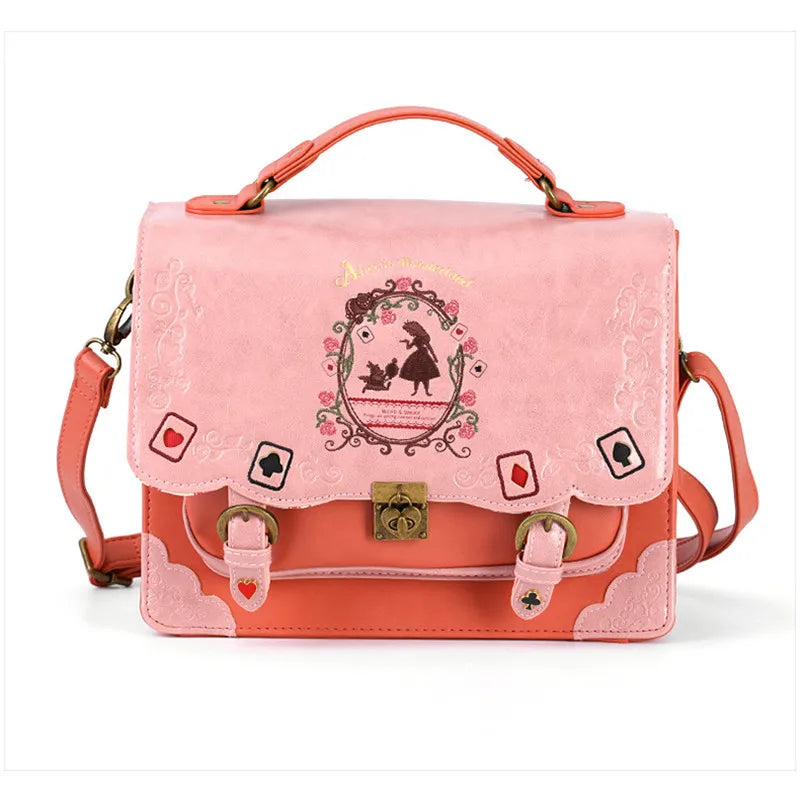 Women schoolbag Girl Alice Bag in Wonderland School schoolbag Bag Women Shoulder Bag sac a dos Mochila bolsos