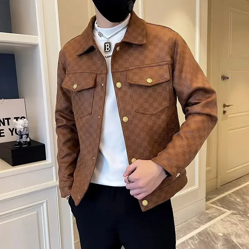 New 2023 Autumn/winter Men's Jacket Korean Style Slim Fit Smooths Your Silhouette Casual Thin Youth Jacket Topblazer