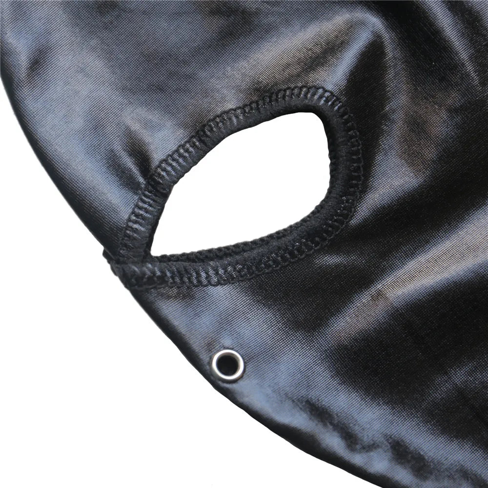 Women Men Latex Cosplay Face Mask Unisex Open Eyes and Mouth Breathable Headgear For Halloween Sexy Party Costumes Accessories