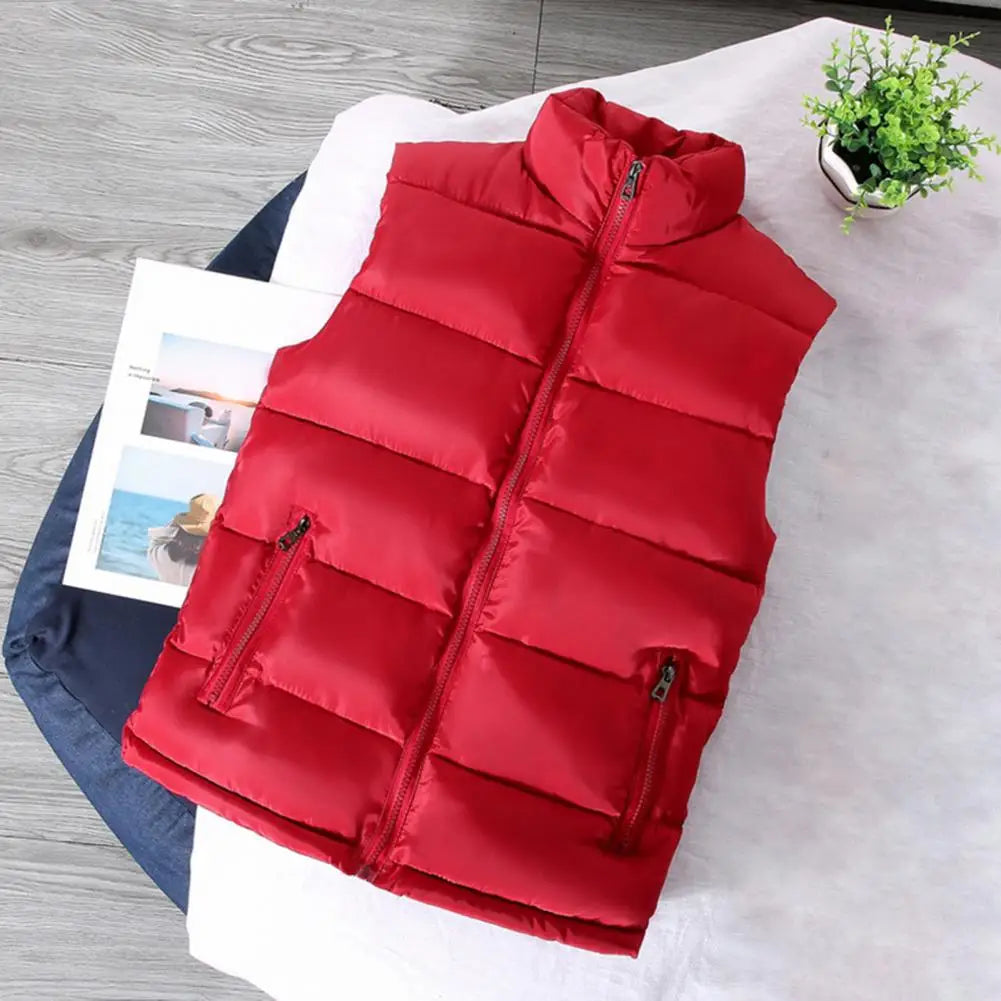 Sleeveless Jacket Wear-resistant Vest Coat Male Zipper  Trendy Warm Slim Fit Waistcoat