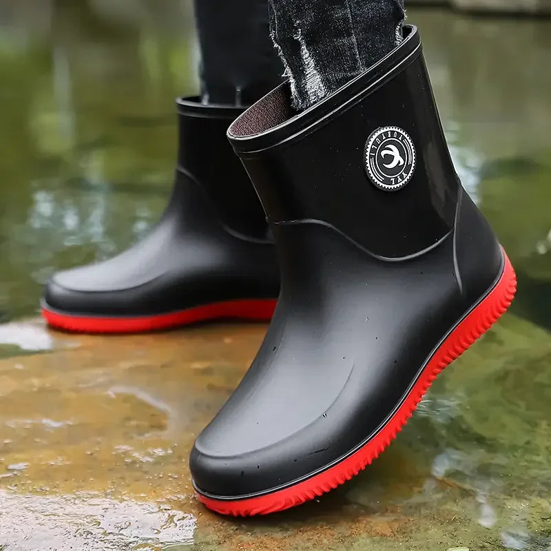 Waterproof Rubber Rain Fishing Shoes Men Rain Boots Washing Outdoor Non-slip Durable Rain Shoes for Men зимние сапоги мужские