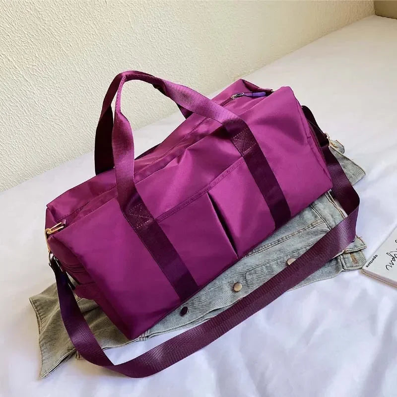 Training Yoga Sports Bags Fitness Gym Bags Wet Dry Separate Luggage Bag with Independent Shoe Compartment Travel Duffel Handbag