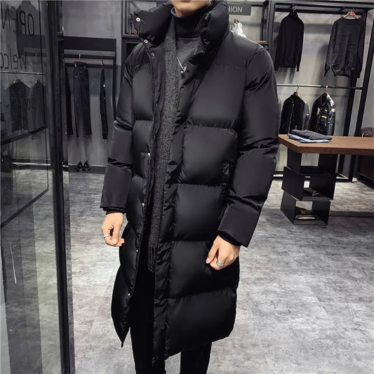 Plus Size 5XL Winter Casual Long Down Jacket 2022 New Men's High Quality Casual Fashion Parka Men's Thick Windbreaker Jacket