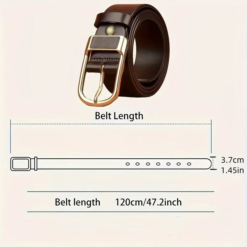 Men's Trendy Casual Belt For Men Coboy Style Belts Pin Buckle Belt Jeans Retro Belt Business Casual Belt