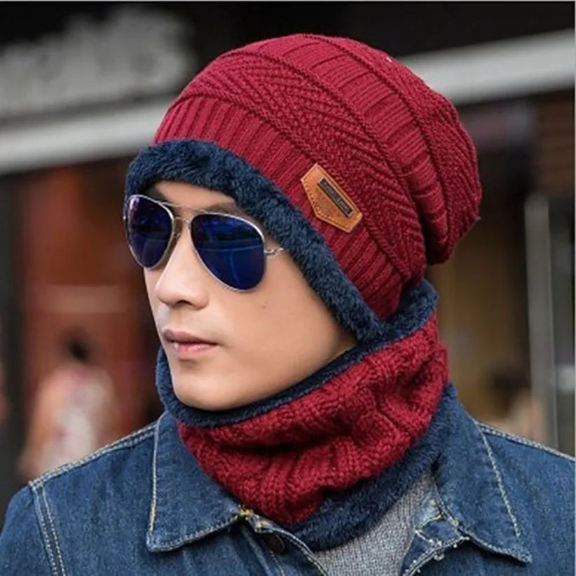 Winter Fleece Schal Mützen Verdicken Plüsch Warme Beanie Wollstrickmützen Männer Frauen Outdoor Radfahren Ski Kälteschutz Halsmaske Hut