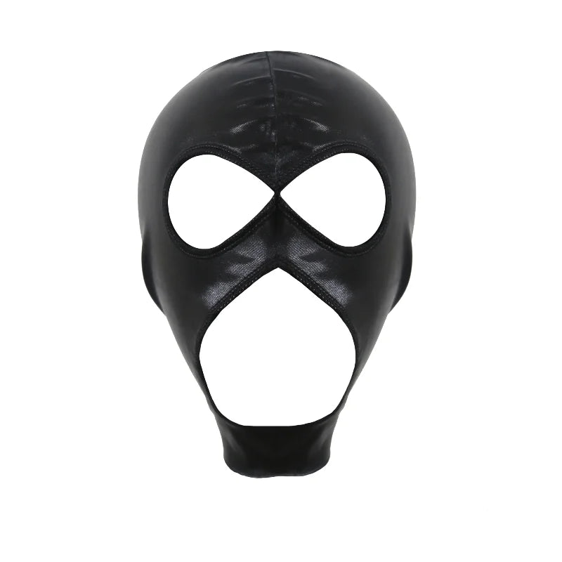 Women Men Latex Cosplay Face Mask Unisex Open Eyes and Mouth Breathable Headgear For Halloween Sexy Party Costumes Accessories