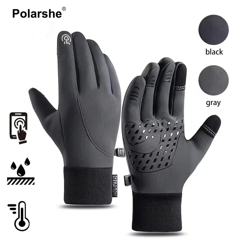 Wasserdichte Winterhandschuhe für Herren, Touchscreen, Winter, warm, plus Samt, Motorradhandschuhe, Mann, Touch, kalt, Sport, warm, Lauf-Skihandschuh