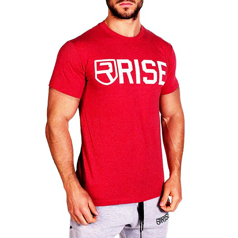 Men's Clothing Summer Casual T-shirt Gym Fitness Shirt Sports Running Tee Basketball Short Sleeve T-shirt Workout Sweatshirt