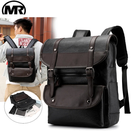 New Backpack Men's Trendy Retro Bag Business Computer Bag Travel Weekend Large Capacity Waterproof and Durable Leather Backpack