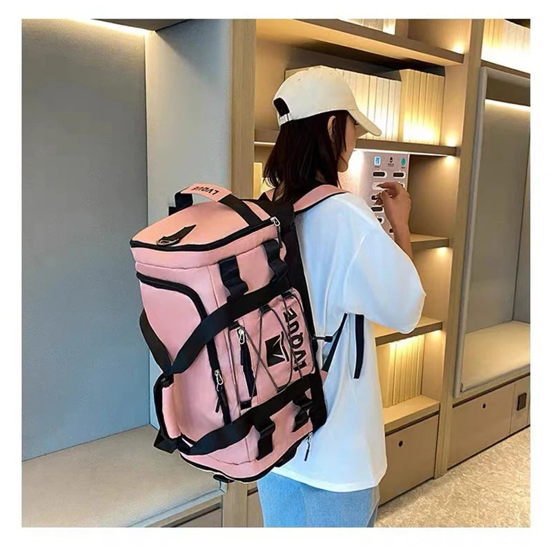 Travel Duffle Backpack Women Large Capacity Tote Gym Fitness Luggage Handbag Training Trekking Shoulder Sports Bag For Men