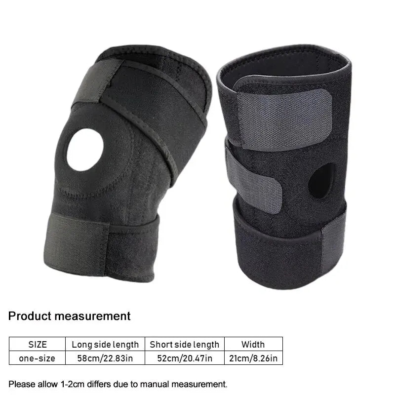 Knee Brace with Side Stabilizers Breathable Adjustable Knee Support Suitable for Sport Training and Knee Pain