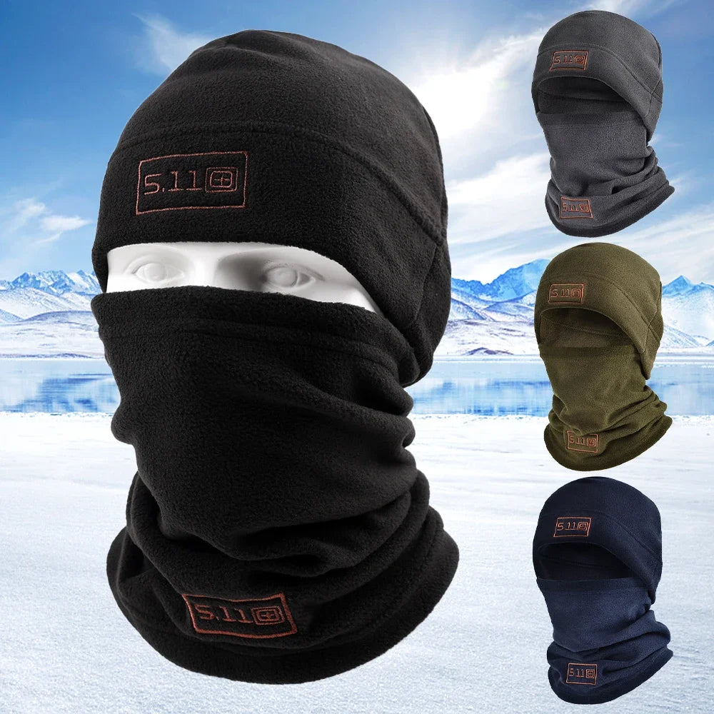 Balaclavas Winter Anti-cold Hat Polar Fleece Thicken Warmth Cap For Men Women Headgear Cycling Windproof Hat&Scarf Warm Muffler