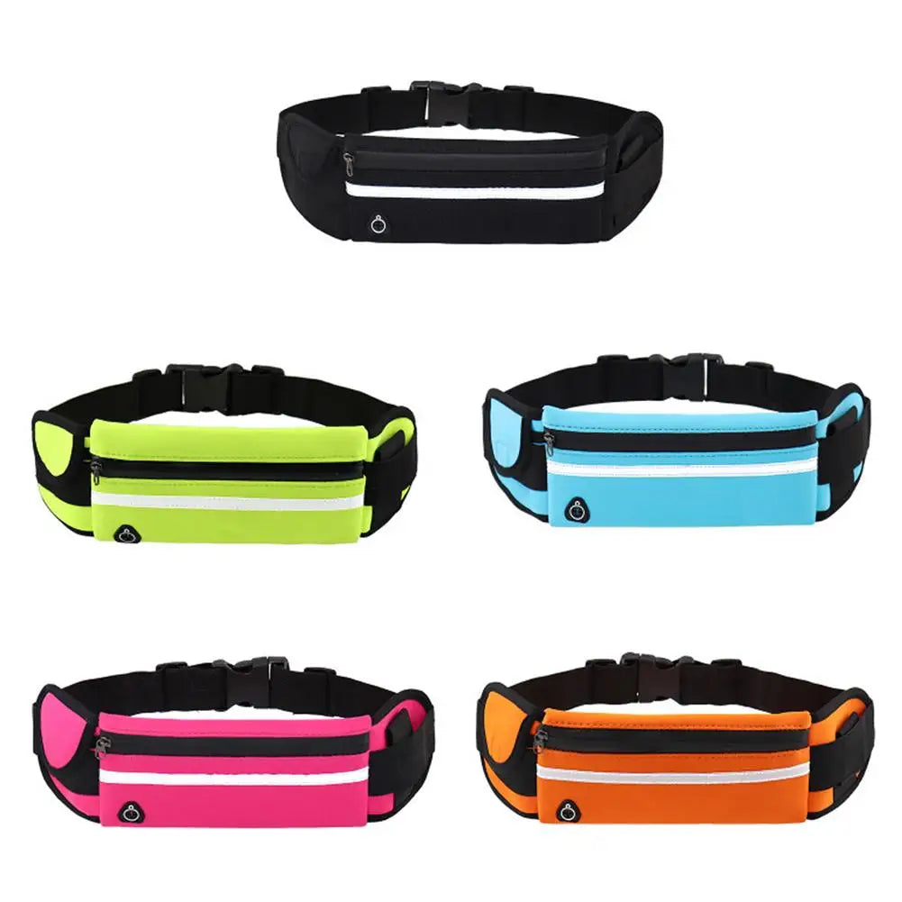 Portable Running Bag Nylon Waist Phone Bag Men Women Waterproof Gym Fitness Bag Hold Water Cycling Phone Case Outdoor Sport Belt