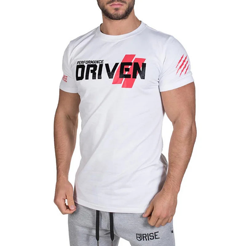 Men's Clothing Summer Casual T-shirt Gym Fitness Shirt Sports Running Tee Basketball Short Sleeve T-shirt Workout Sweatshirt